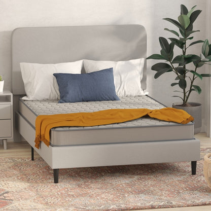 Matelas hybride à ressorts ensachés à revêtement semi-ferme