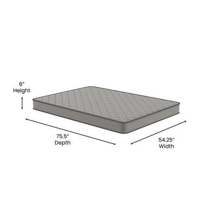 Matelas hybride à ressorts ensachés à revêtement semi-ferme