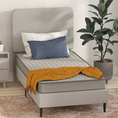 Matelas hybride à ressorts ensachés à revêtement semi-ferme
