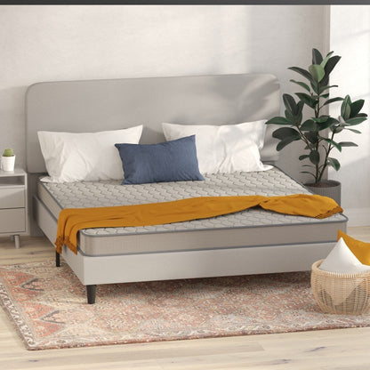 Matelas hybride à ressorts ensachés à revêtement semi-ferme