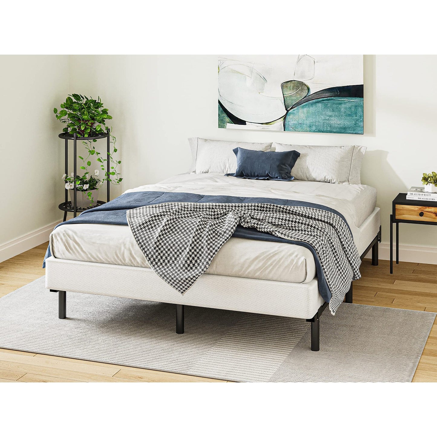 FSCHOS Sommier à ressorts métallique de 7 pouces, base de matelas basique, sans pieds.