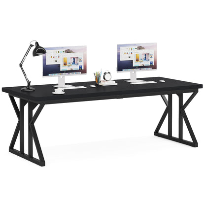Bureau de direction de 180 cm, grand bureau d'ordinateur, poste de travail.
