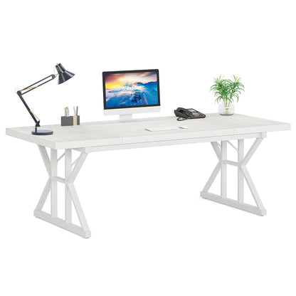 Bureau de direction de 180 cm, grand bureau d'ordinateur, poste de travail.