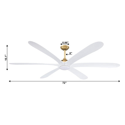 Ventilateur de plafond DC à 6 pales de 183 cm (72 pouces) en bois flotté avec éclairage et télécommande