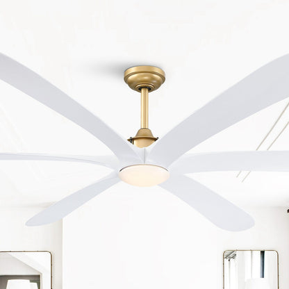 Ventilateur de plafond DC à 6 pales de 183 cm (72 pouces) en bois flotté avec éclairage et télécommande