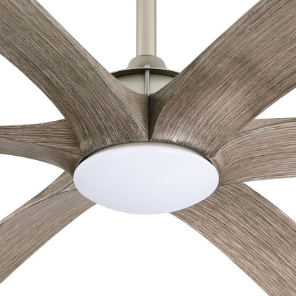 Ventilateur de plafond DC à 6 pales de 183 cm (72 pouces) en bois flotté avec éclairage et télécommande