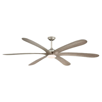 Ventilateur de plafond DC à 6 pales de 183 cm (72 pouces) en bois flotté avec éclairage et télécommande