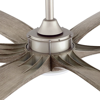 Ventilateur de plafond DC à 6 pales de 183 cm (72 pouces) en bois flotté avec éclairage et télécommande