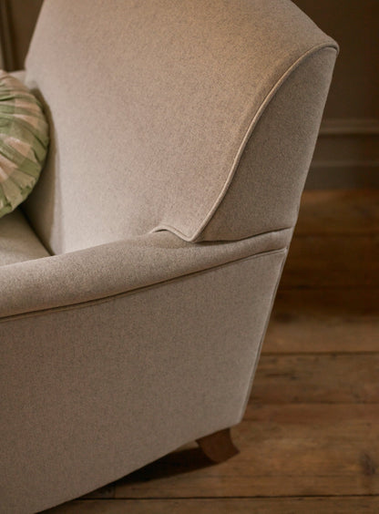 Fauteuil Abington, laine grise (pieds noirs)