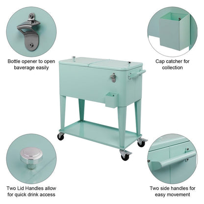 Réfrigérateur à spray en fonte de 80QT avec étagère