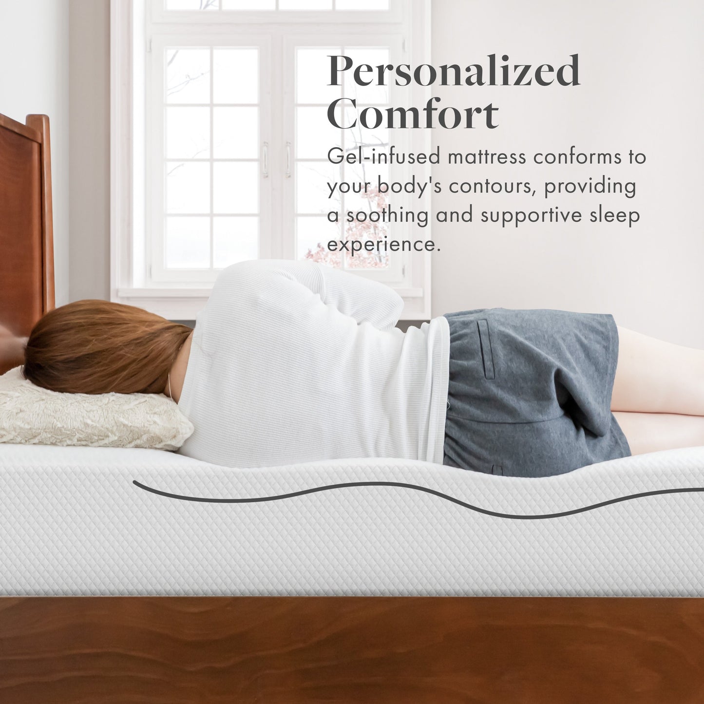 Matelas en mousse à mémoire de forme Premium Gel de 20 cm (8 pouces) de la collection SoftNest Rejuv