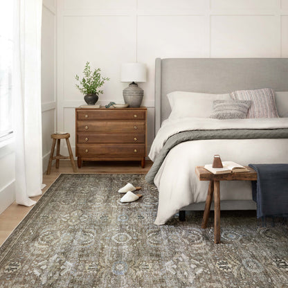 Alexander Home Isabelle Shabby Chic Vintage Distressed Printed Area Rug