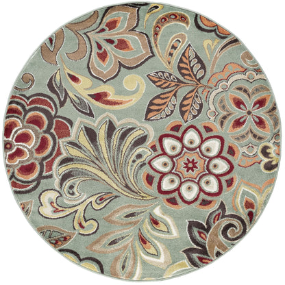 Decora Farmhouse Floral Indoor Area Rug