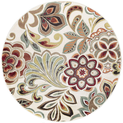 Decora Farmhouse Floral Indoor Area Rug