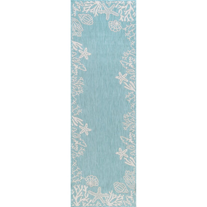 Exo Coastal Graphic Print Indoor/Outdoor Area Rug