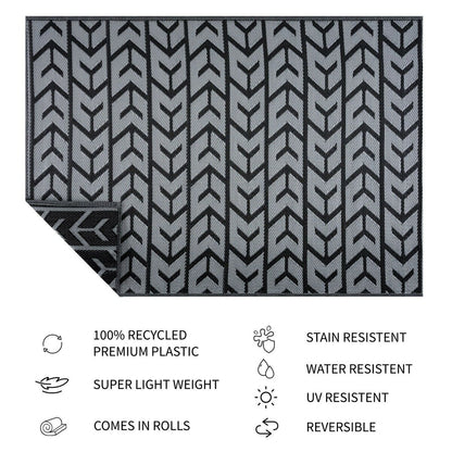 Amsterdam Design 100% Eco-friendly Lightweight Plastic Outdoor Mat/Rug