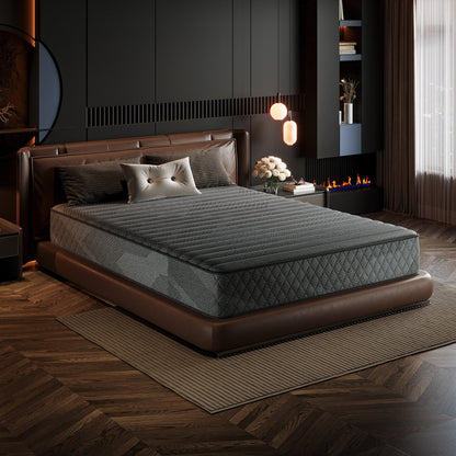 Matelas hybride en mousse à mémoire de forme avec gel, 25 cm (10 po), fermeté moyenne, SweDrea, respirant et rafraîchissant, certifié CertiPUR-US, SGS et OEKO-TEX.