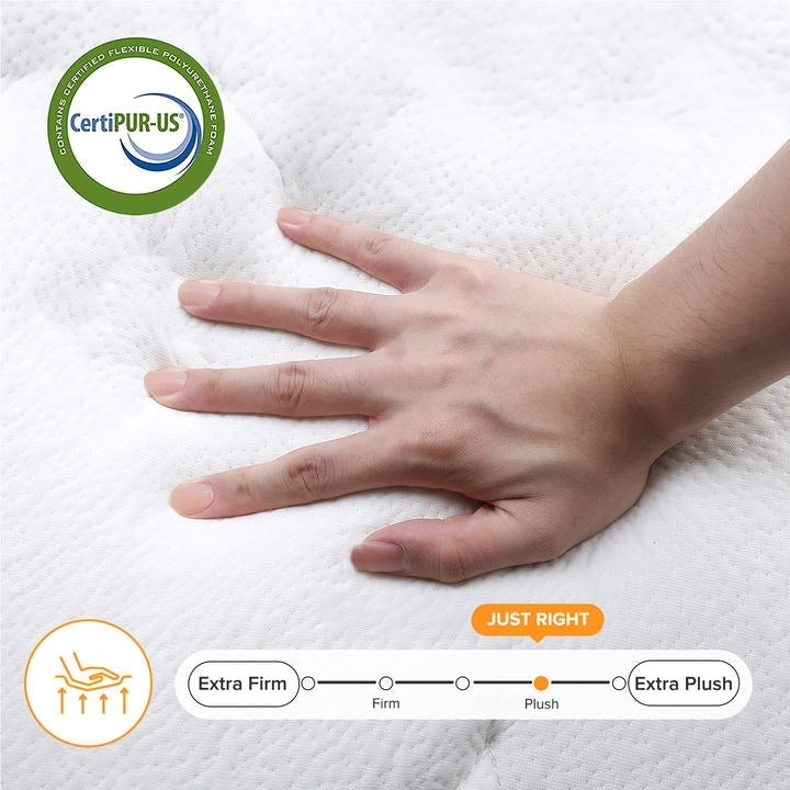 Matelas SweDrea 10 pouces hybride à ressorts, à soulagement de pression et rafraîchissant, moelleux, certifié CertiPUR-US, SGS et OEKO-TEX.