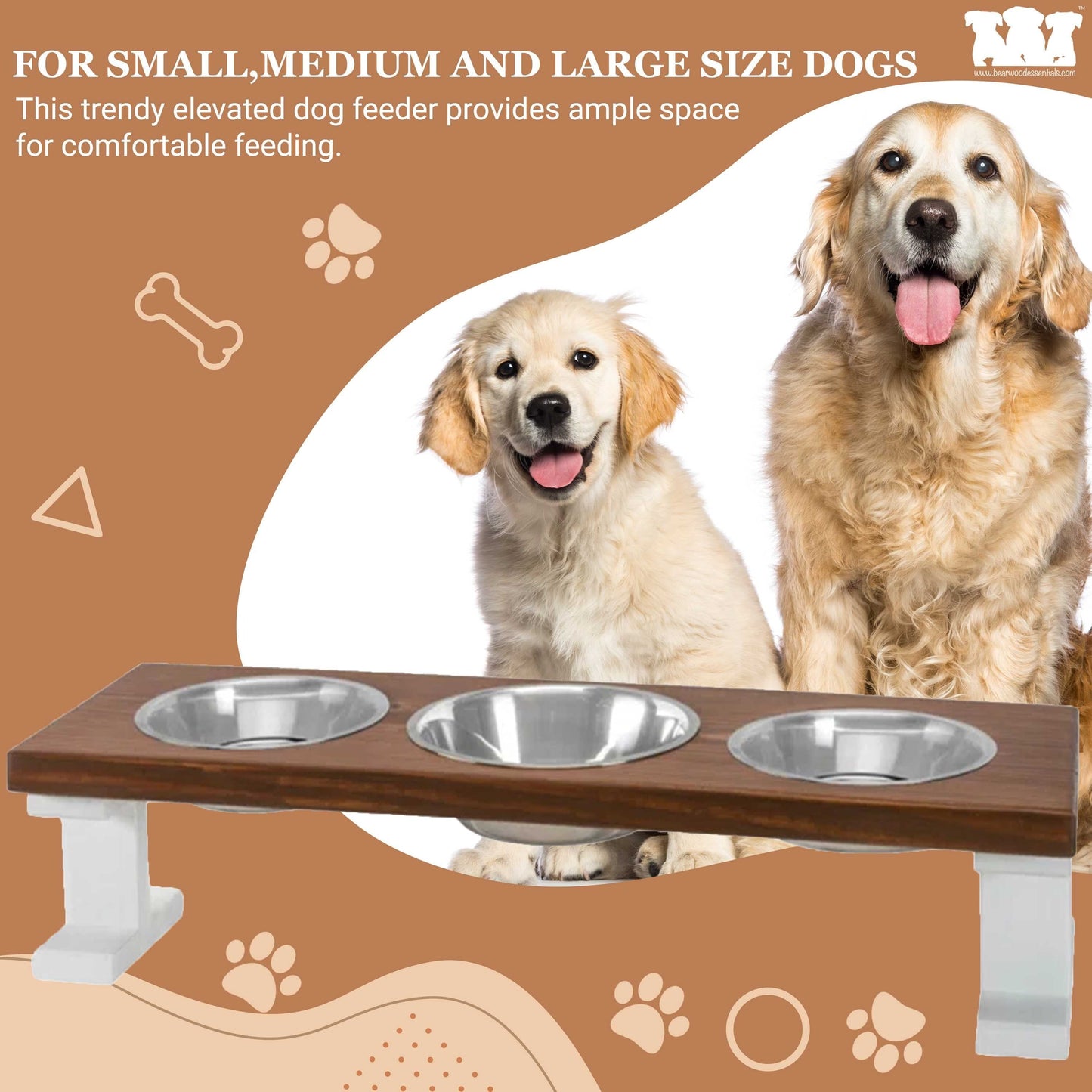 Farmhouse 3 Bowl Elevated Regular Feeder