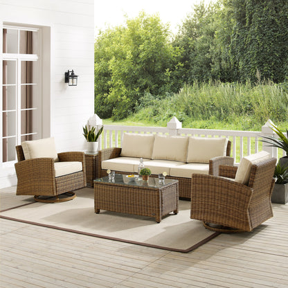 Ensemble canapé et fauteuil basculant pivotant Crosley Bradenton 5 pièces