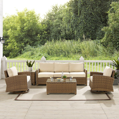 Ensemble canapé et fauteuil basculant pivotant Crosley Bradenton 5 pièces