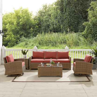 Ensemble canapé et fauteuil basculant pivotant Crosley Bradenton 5 pièces