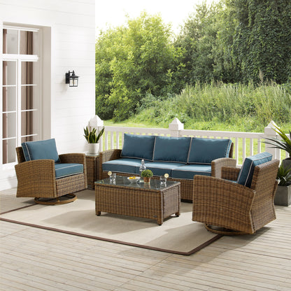 Ensemble canapé et fauteuil basculant pivotant Crosley Bradenton 5 pièces