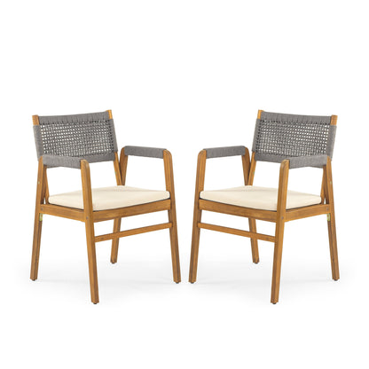 Ensemble de repas Captef pour extérieur, 5 pièces, en bois d'acacia, par Christopher Knight Home