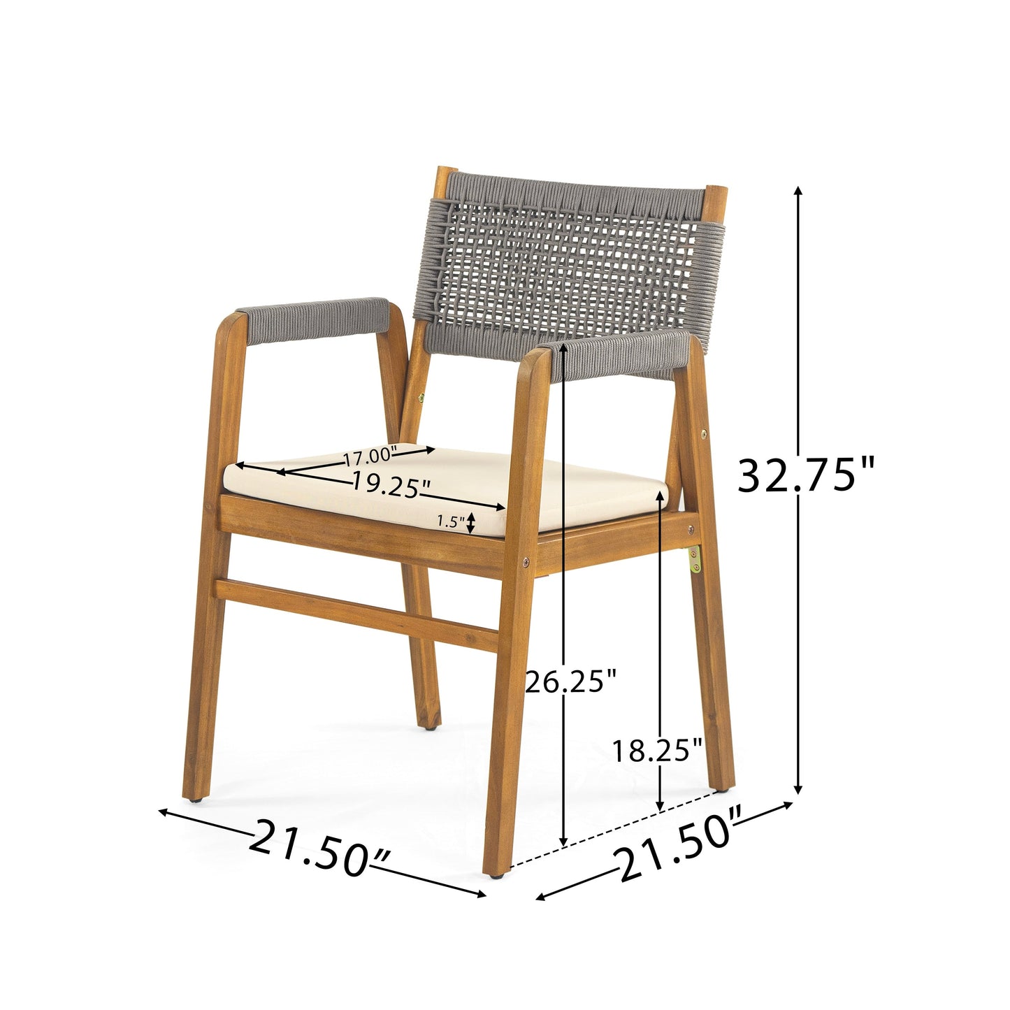 Ensemble de repas Captef pour extérieur, 5 pièces, en bois d'acacia, par Christopher Knight Home