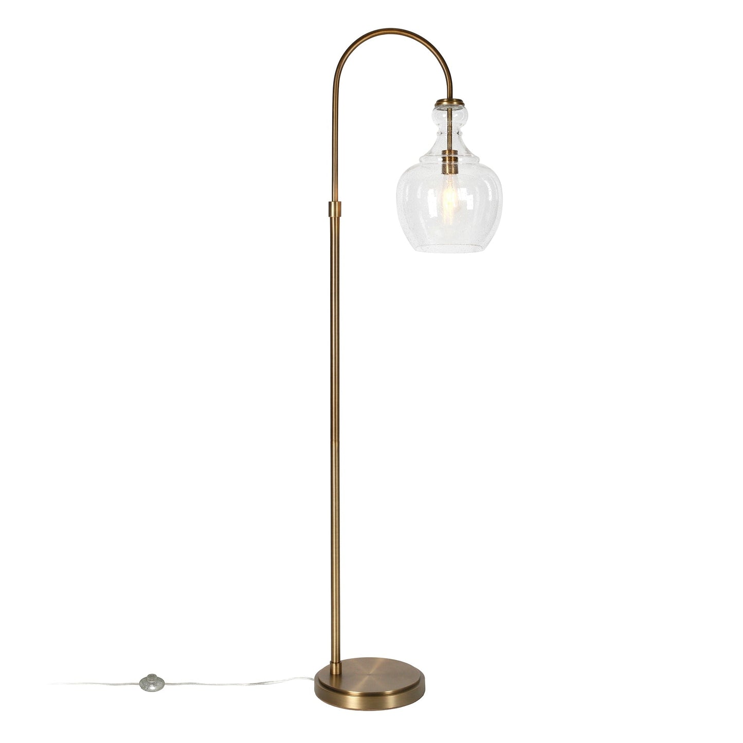 Lampe de sol à arc Verona avec abat-jour en verre