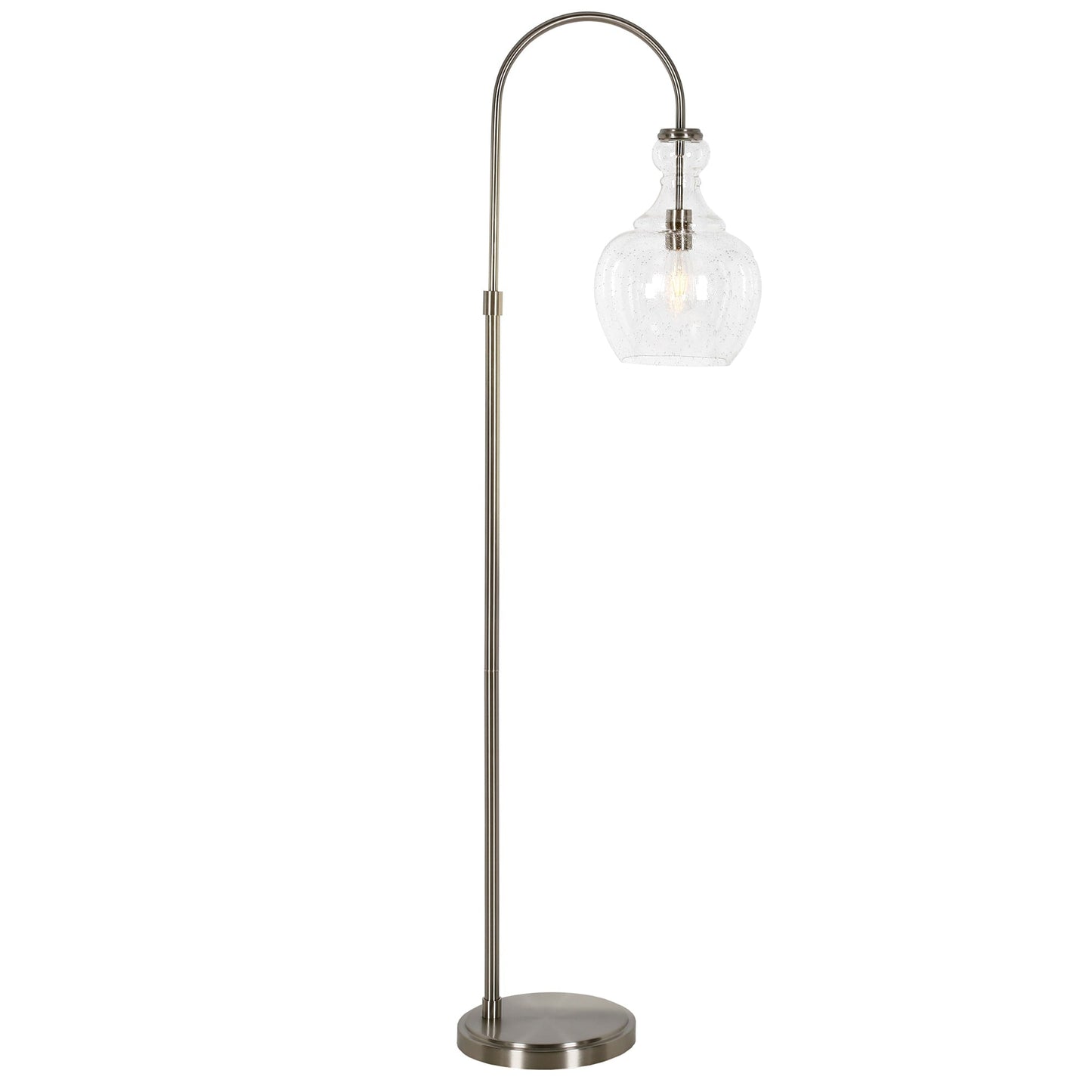 Lampe de sol à arc Verona avec abat-jour en verre