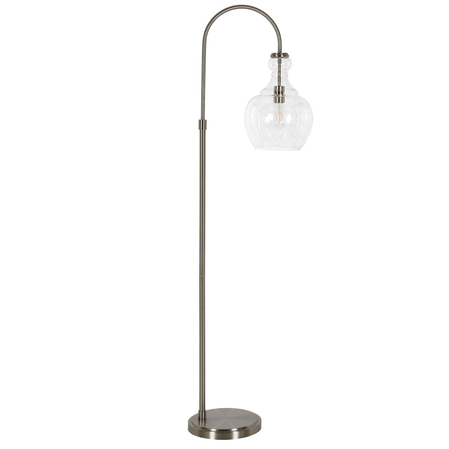 Lampe de sol à arc Verona avec abat-jour en verre