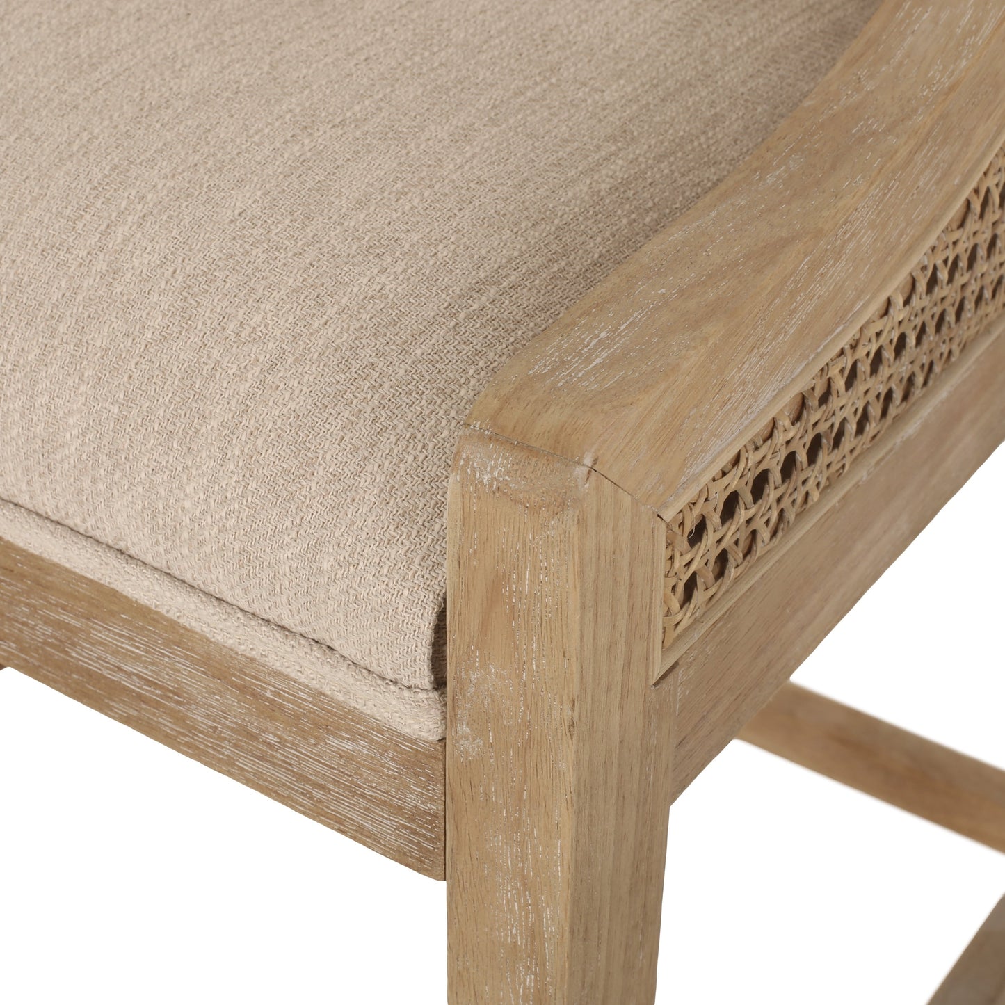 Christopher Knight Home, tabourets de bar Cataldo, pieds en bois et osier, revêtement en tissu, hauteur 65 cm (lot de 2)