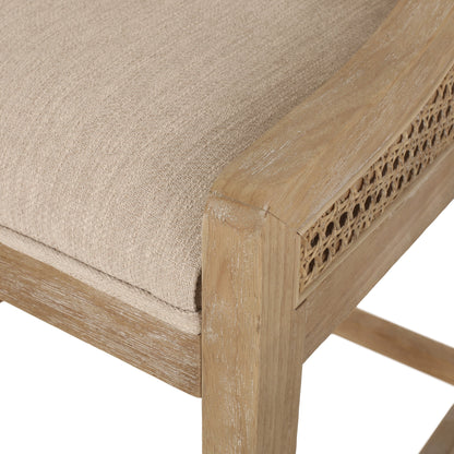 Christopher Knight Home, tabourets de bar Cataldo, pieds en bois et osier, revêtement en tissu, hauteur 65 cm (lot de 2)
