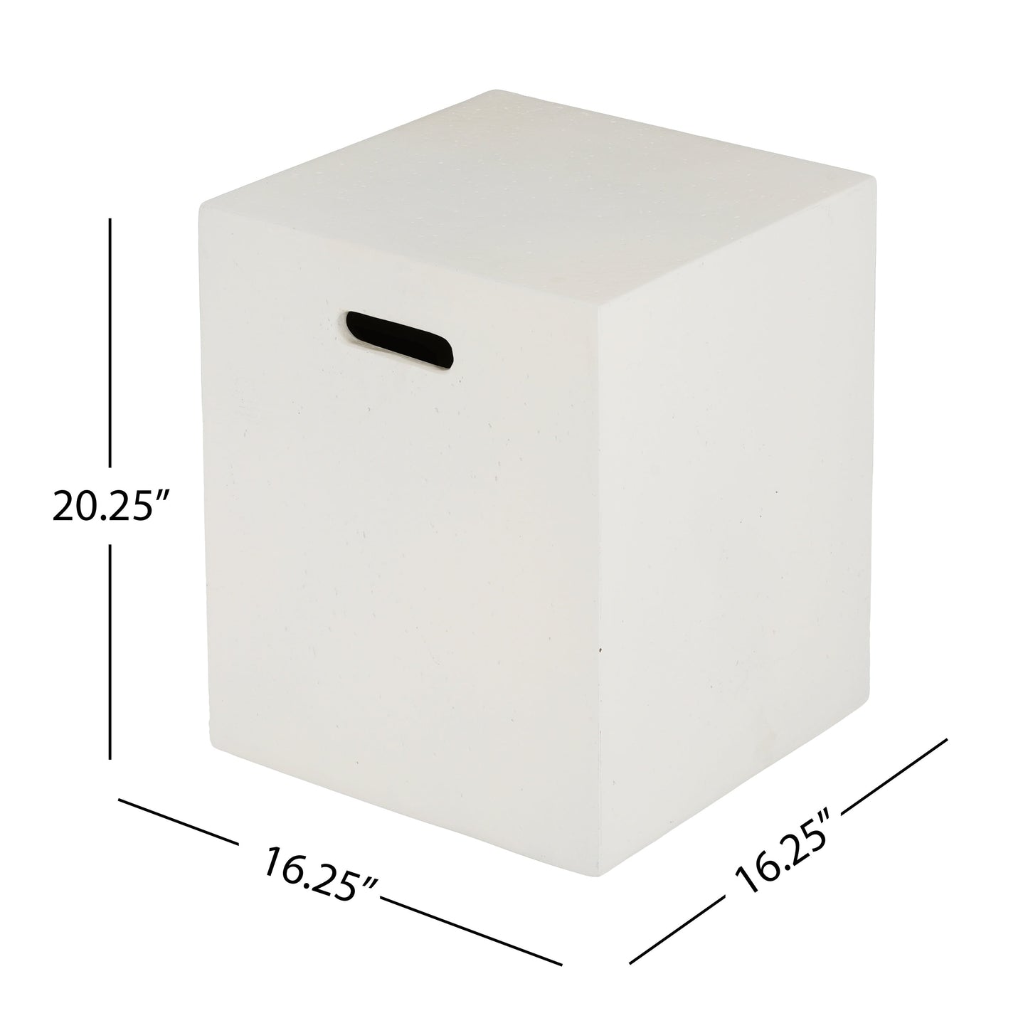 Christopher Knight Home - Table d'appoint de jardin en béton léger, modèle Aidan, avec porte-bouteille