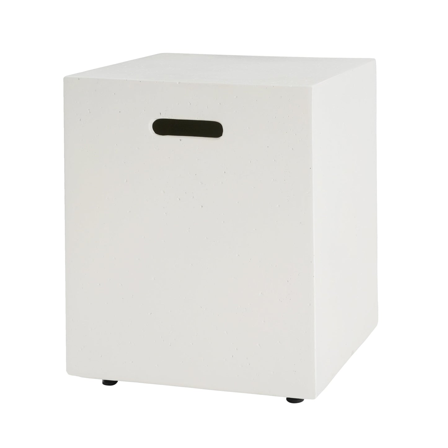 Christopher Knight Home - Table d'appoint de jardin en béton léger, modèle Aidan, avec porte-bouteille