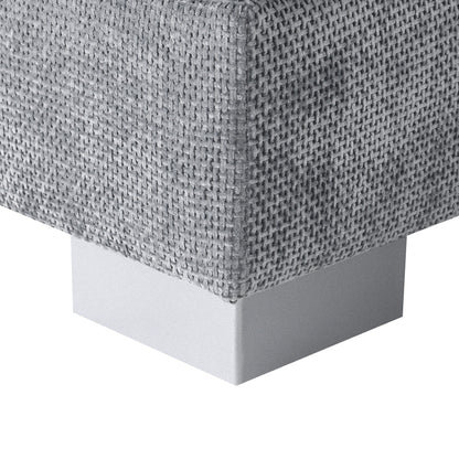Canapé d'angle Cloud, ensemble de canapé de luxe en forme de L avec 2 coussins gratuits, meuble d'intérieur en chenille 4 places avec chaise longue surdimensionnée