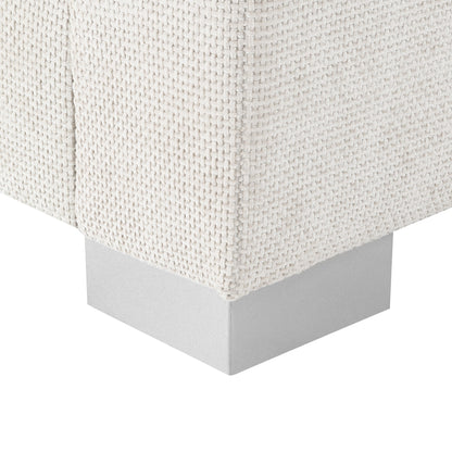 Canapé d'angle Cloud, ensemble de canapé de luxe en forme de L avec 2 coussins gratuits, meuble d'intérieur en chenille 4 places avec chaise longue surdimensionnée