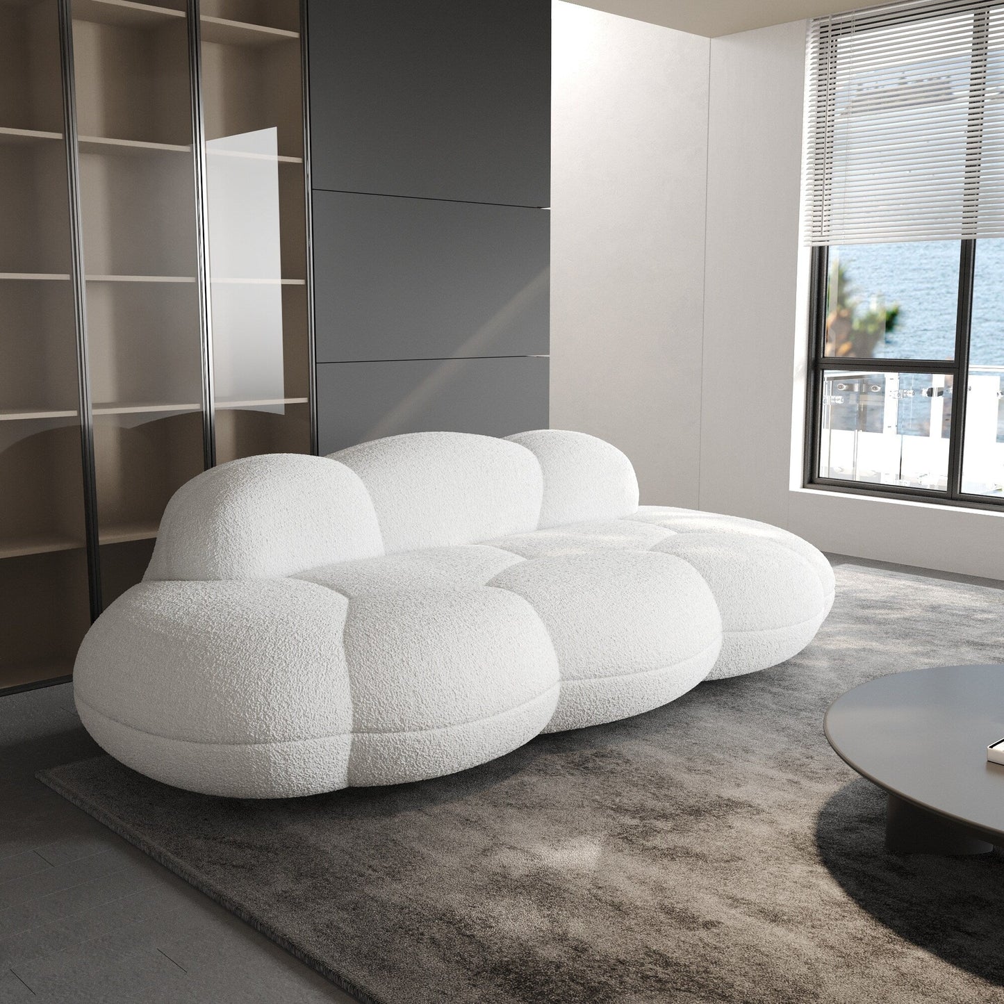 Canapés en forme de nuage pour le salon, canapé moderne et confortable à compression, canapé de loisirs en forme de nuage pour la chambre à coucher, appartement.