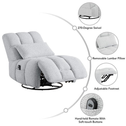 Fauteuil inclinable pivotant et oscillant Cole Power avec support lombaire