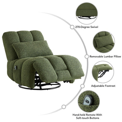 Fauteuil inclinable pivotant et oscillant Cole Power avec support lombaire
