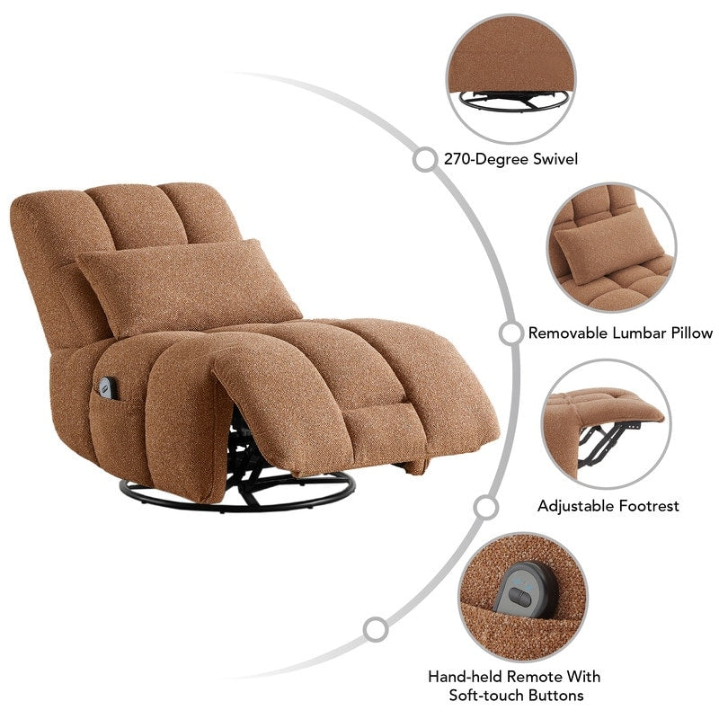 Fauteuil inclinable pivotant et oscillant Cole Power avec support lombaire