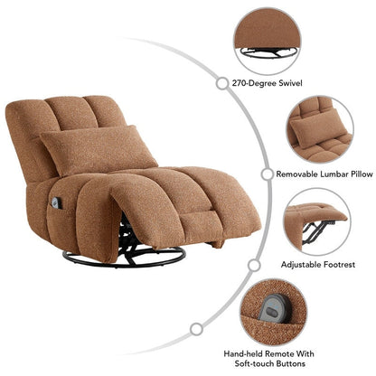 Fauteuil inclinable pivotant et oscillant Cole Power avec support lombaire