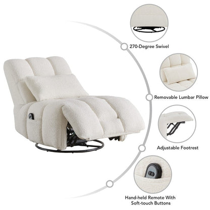 Fauteuil inclinable pivotant et oscillant Cole Power avec support lombaire