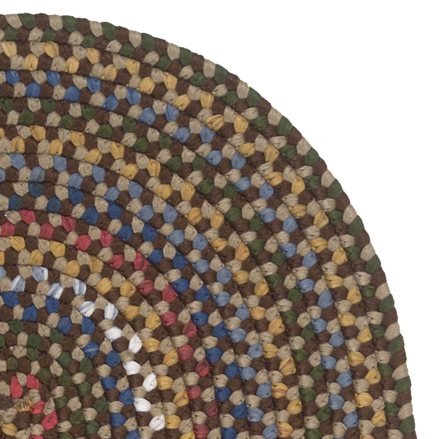 Colonial Mills Wayland Rustic Farmhouse Braided Multicolor Round Rug