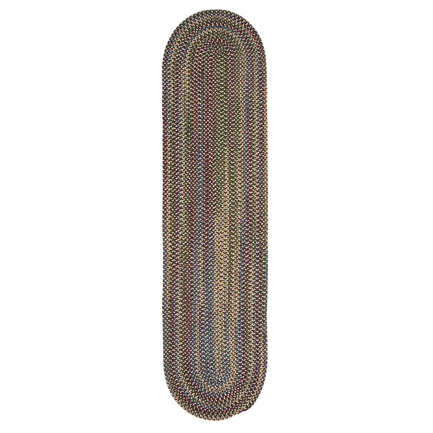 Colonial Mills Worley Multicolor Rustic Braided Handcrafted Runner Rug