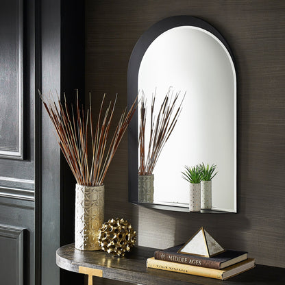 Miroir mural en métal à arche avec étagère Concord de iNSPIRE Q Bold