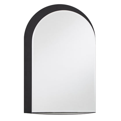 Miroir mural en métal à arche avec étagère Concord de iNSPIRE Q Bold
