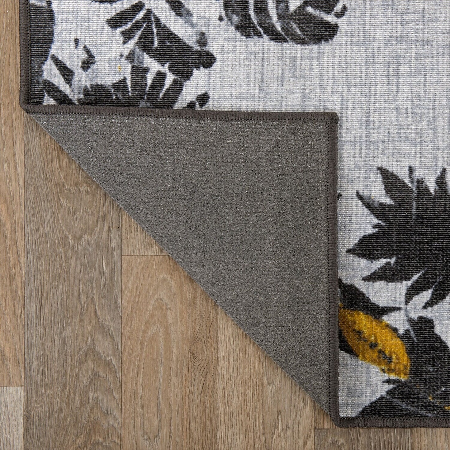Contemporary Floral Border Indoor/Outdoor Area Rug