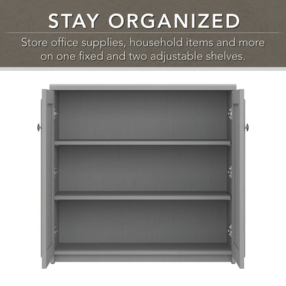 Armoire de rangement Fairview avec portes et étagères de Bush Furniture - 80,6 cm L x 32,4 cm l x 78,1 cm H